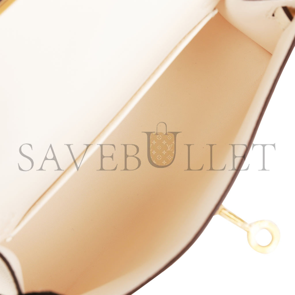 HERMES MINI KELLY SELLIER 20 NATA EPSOM GOLD HARDWARE (19*12*5.5cm) HERMES MINI KELLY SELLIER 20 NATA EPSOM GOLD HARDWARE (19*12*5.5cm)