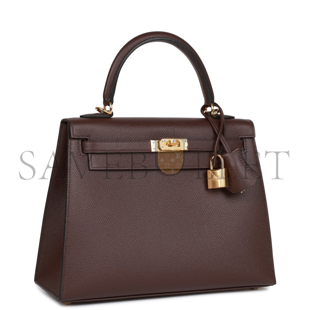 HERMES KELLY SELLIER 25 ROUGE SELLIER EPSOM GOLD HARDWARE HANDMADE (25*17*7cm) HERMES KELLY SELLIER 25 ROUGE SELLIER EPSOM GOLD HARDWARE HANDMADE (25*17*7cm)