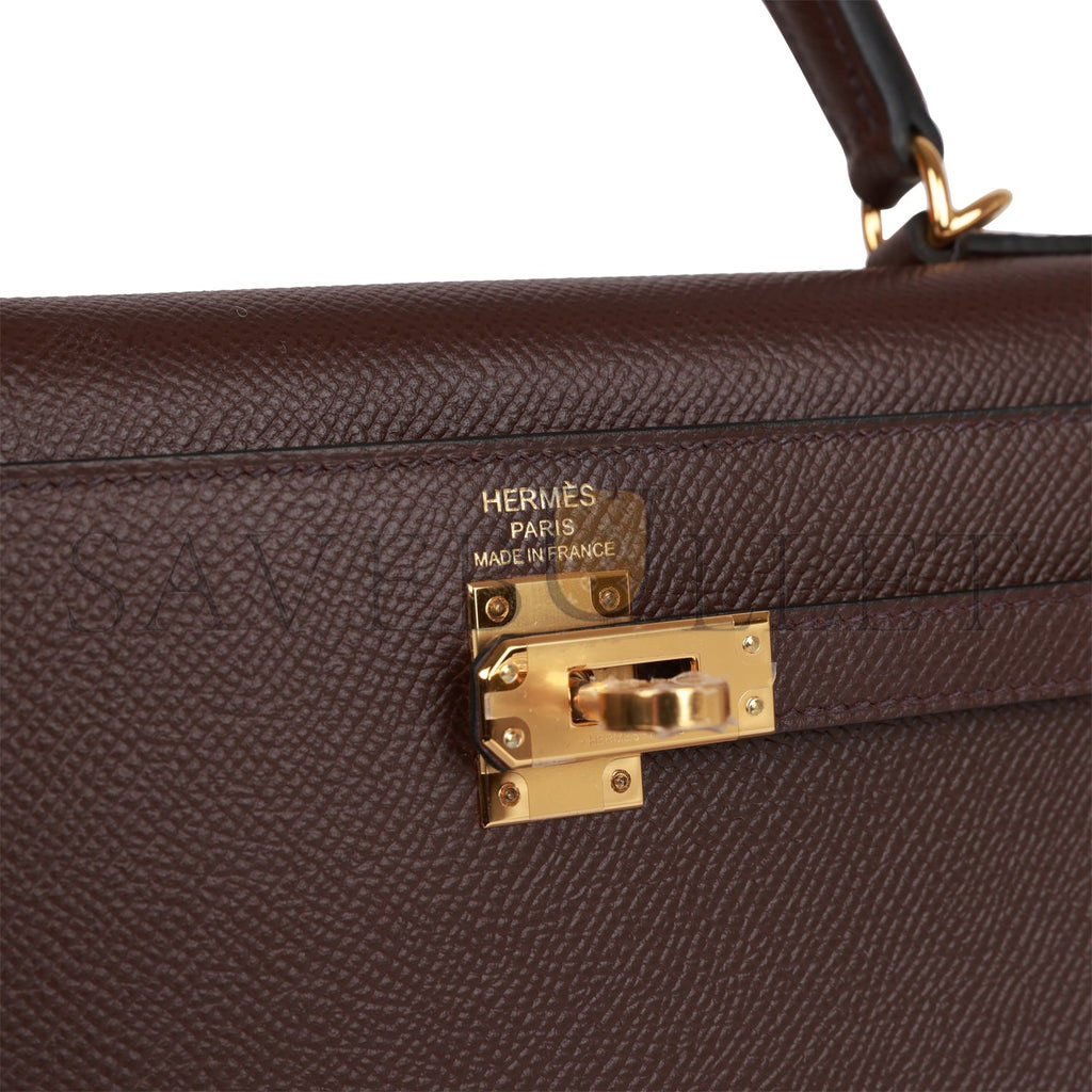 HERMES KELLY SELLIER 25 ROUGE SELLIER EPSOM GOLD HARDWARE HANDMADE (25*17*7cm) HERMES KELLY SELLIER 25 ROUGE SELLIER EPSOM GOLD HARDWARE HANDMADE (25*17*7cm)