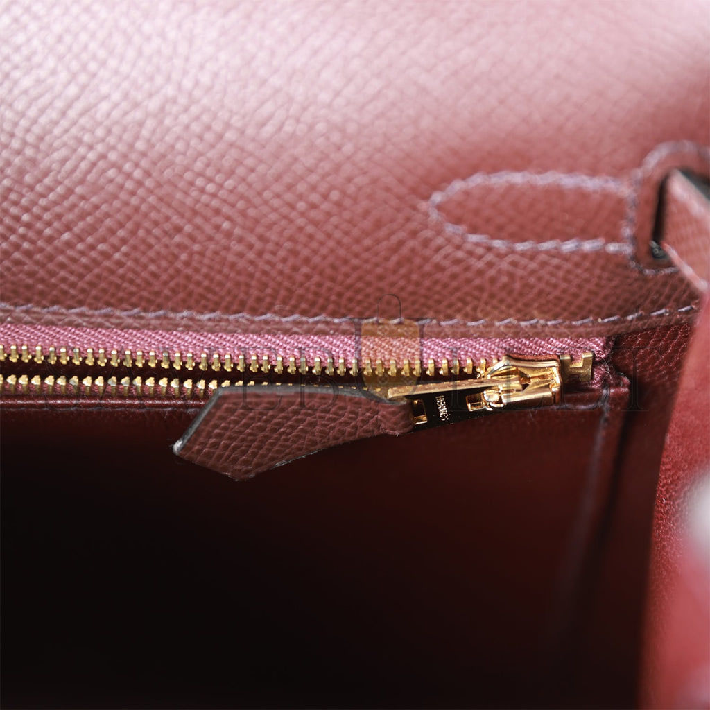 HERMES KELLY SELLIER 25 ROUGE SELLIER EPSOM GOLD HARDWARE HANDMADE (25*17*7cm) HERMES KELLY SELLIER 25 ROUGE SELLIER EPSOM GOLD HARDWARE HANDMADE (25*17*7cm)