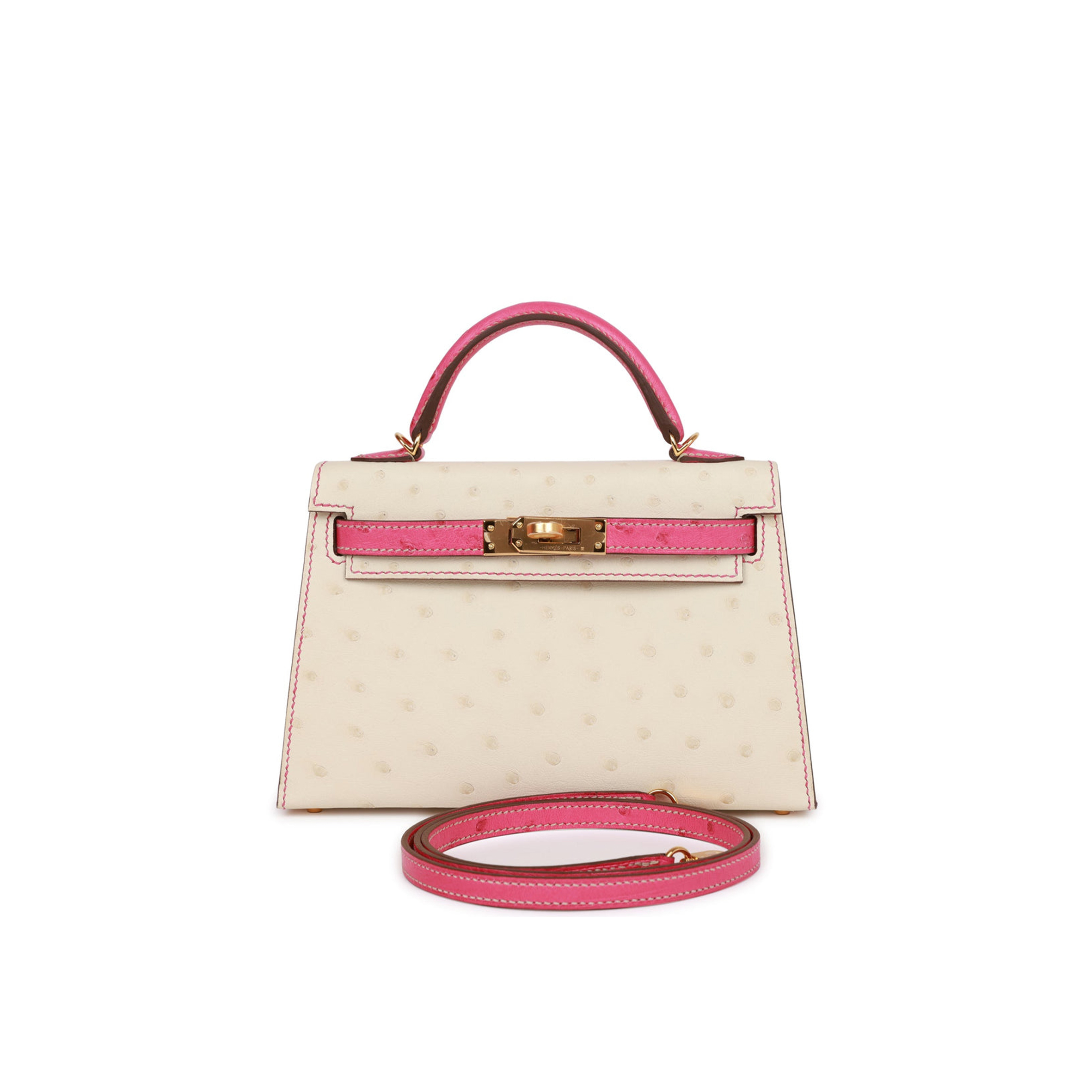 HERMES SPECIAL ORDER (HSS) KELLY MINI SELLIER 20 BETON AND ROSE TYRIEN OSTRICH GOLD HARDWARE (19*12*5.5cm) HERMES SPECIAL ORDER (HSS) KELLY MINI SELLIER 20 BETON AND ROSE TYRIEN OSTRICH GOLD HARDWARE (19*12*5.5cm)