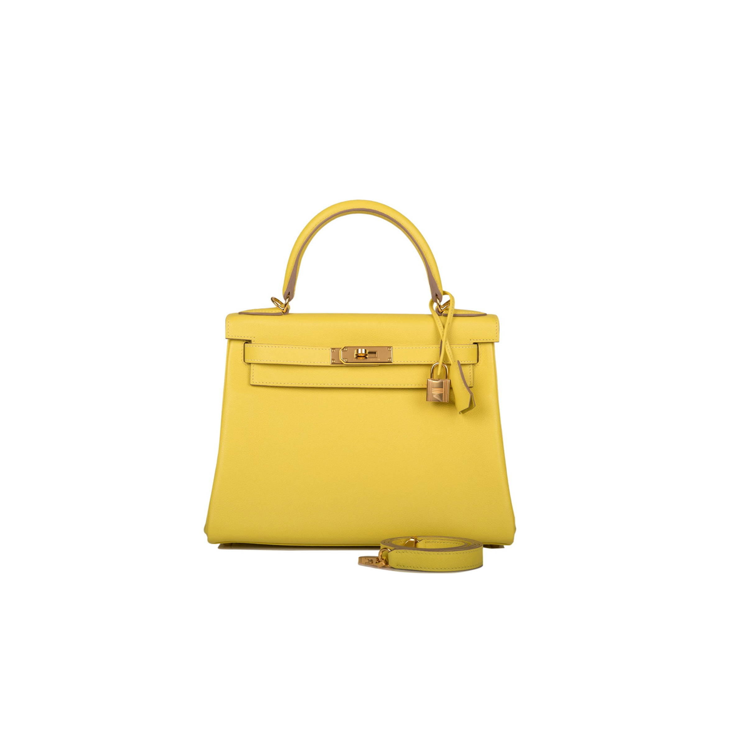 HERMES KELLY RETOURNE 28 LIME EVERCOLOR GOLD HARDWARE (28*22*10cm) HERMES KELLY RETOURNE 28 LIME EVERCOLOR GOLD HARDWARE (28*22*10cm)