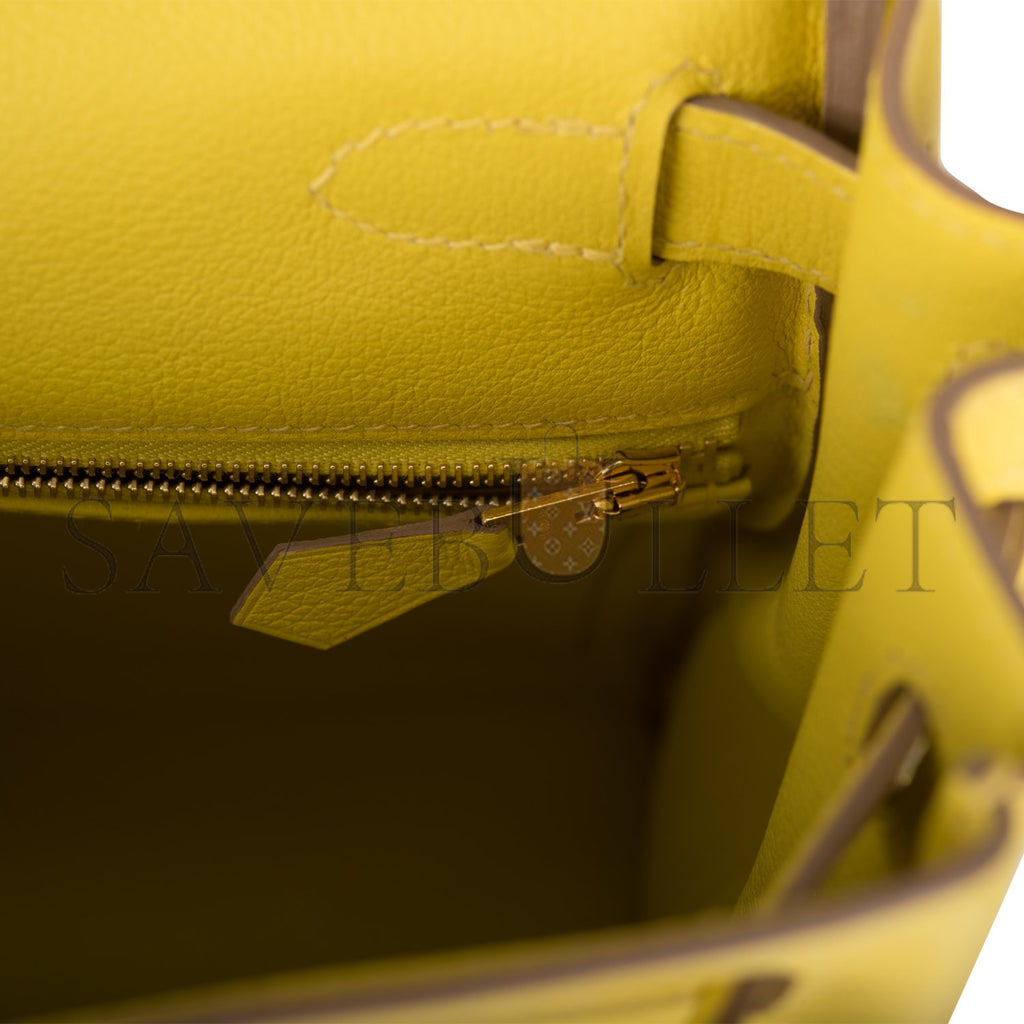 HERMES KELLY RETOURNE 28 LIME EVERCOLOR GOLD HARDWARE (28*22*10cm) HERMES KELLY RETOURNE 28 LIME EVERCOLOR GOLD HARDWARE (28*22*10cm)
