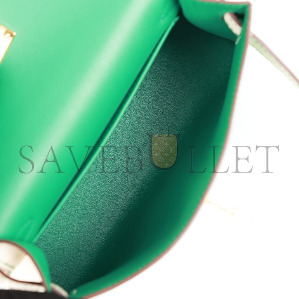 HERMES SPECIAL ORDER (HSS) KELLY MINI SELLIER 20 VERT JADE AND CRAIE EPSOM GOLD HARDWARE (19*12*5.5cm) HERMES SPECIAL ORDER (HSS) KELLY MINI SELLIER 20 VERT JADE AND CRAIE EPSOM GOLD HARDWARE (19*12*5.5cm)