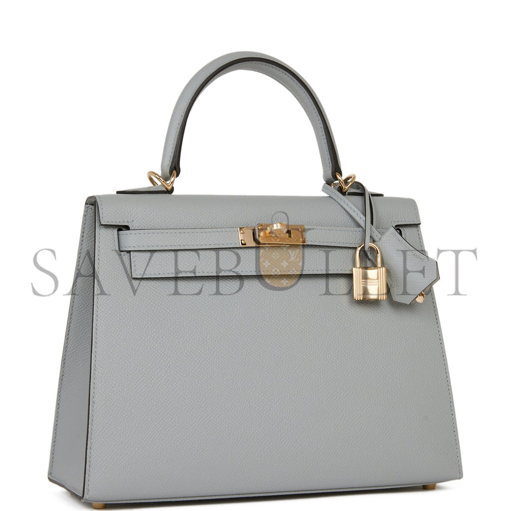 HERMES SPECIAL ORDER (HSS) KELLY SELLIER 25 BLEU GLACIER VERSO EPSOM PERMABRASS HARDWARE HANDMADE (25*17*7cm) HERMES SPECIAL ORDER (HSS) KELLY SELLIER 25 BLEU GLACIER VERSO EPSOM PERMABRASS HARDWARE HANDMADE (25*17*7cm)