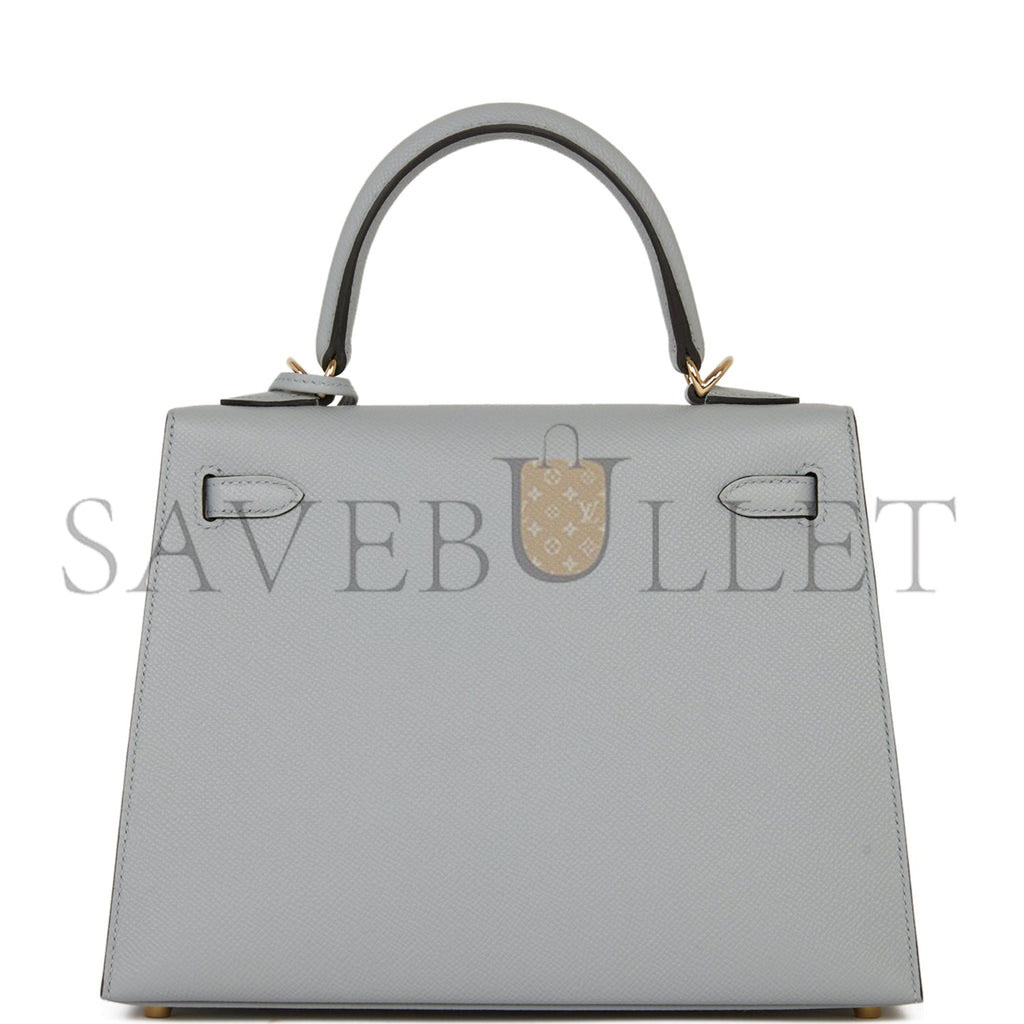 HERMES SPECIAL ORDER (HSS) KELLY SELLIER 25 BLEU GLACIER VERSO EPSOM PERMABRASS HARDWARE HANDMADE (25*17*7cm) HERMES SPECIAL ORDER (HSS) KELLY SELLIER 25 BLEU GLACIER VERSO EPSOM PERMABRASS HARDWARE HANDMADE (25*17*7cm)