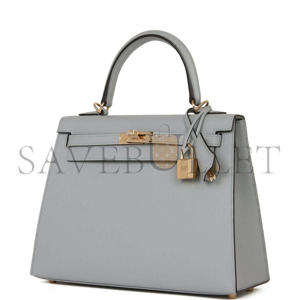 HERMES SPECIAL ORDER (HSS) KELLY SELLIER 25 BLEU GLACIER VERSO EPSOM PERMABRASS HARDWARE HANDMADE (25*17*7cm) HERMES SPECIAL ORDER (HSS) KELLY SELLIER 25 BLEU GLACIER VERSO EPSOM PERMABRASS HARDWARE HANDMADE (25*17*7cm)