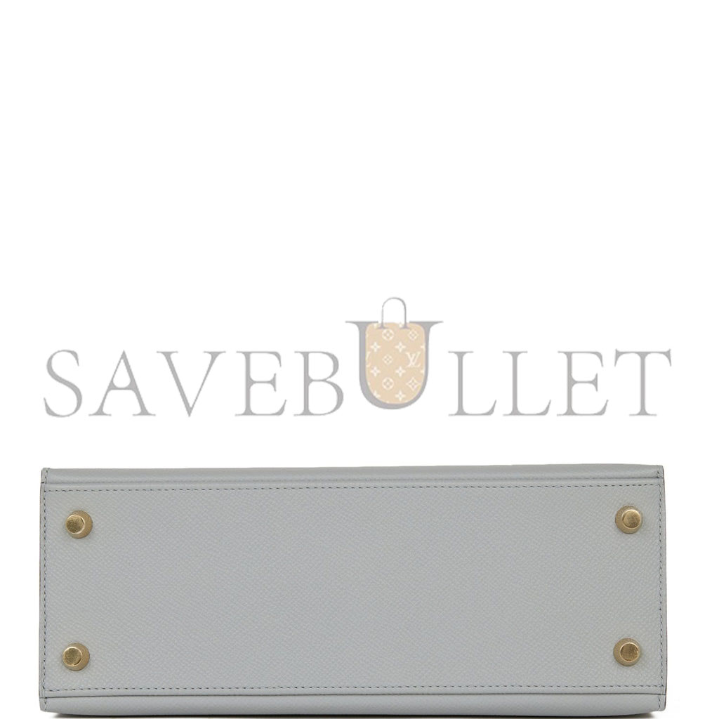 HERMES SPECIAL ORDER (HSS) KELLY SELLIER 25 BLEU GLACIER VERSO EPSOM PERMABRASS HARDWARE HANDMADE (25*17*7cm) HERMES SPECIAL ORDER (HSS) KELLY SELLIER 25 BLEU GLACIER VERSO EPSOM PERMABRASS HARDWARE HANDMADE (25*17*7cm)