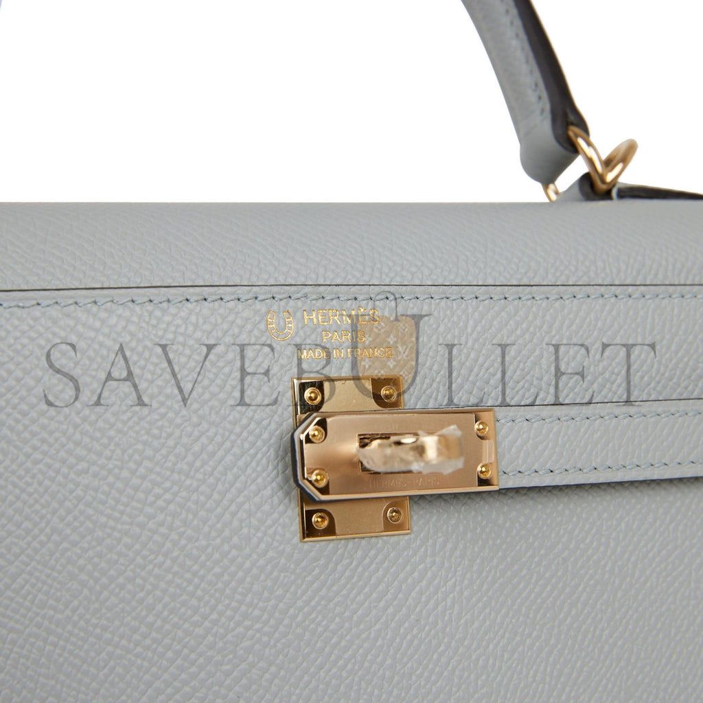 HERMES SPECIAL ORDER (HSS) KELLY SELLIER 25 BLEU GLACIER VERSO EPSOM PERMABRASS HARDWARE HANDMADE (25*17*7cm) HERMES SPECIAL ORDER (HSS) KELLY SELLIER 25 BLEU GLACIER VERSO EPSOM PERMABRASS HARDWARE HANDMADE (25*17*7cm)