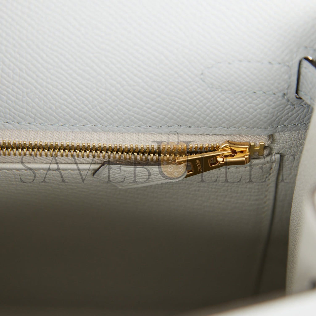 HERMES SPECIAL ORDER (HSS) KELLY SELLIER 25 BLEU GLACIER VERSO EPSOM PERMABRASS HARDWARE HANDMADE (25*17*7cm) HERMES SPECIAL ORDER (HSS) KELLY SELLIER 25 BLEU GLACIER VERSO EPSOM PERMABRASS HARDWARE HANDMADE (25*17*7cm)