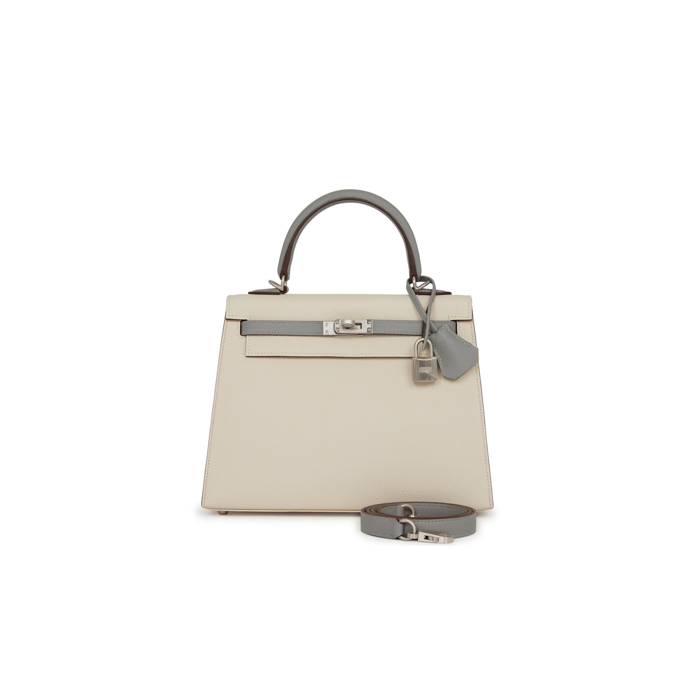 HERMES SPECIAL ORDER (HSS) KELLY SELLIER 25 CRAIE AND GRIS MOUETTE EPSOM BRUSHED PALLADIUM HARDWARE HANDMADE (25*17*7cm) HERMES SPECIAL ORDER (HSS) KELLY SELLIER 25 CRAIE AND GRIS MOUETTE EPSOM BRUSHED PALLADIUM HARDWARE HANDMADE (25*17*7cm)