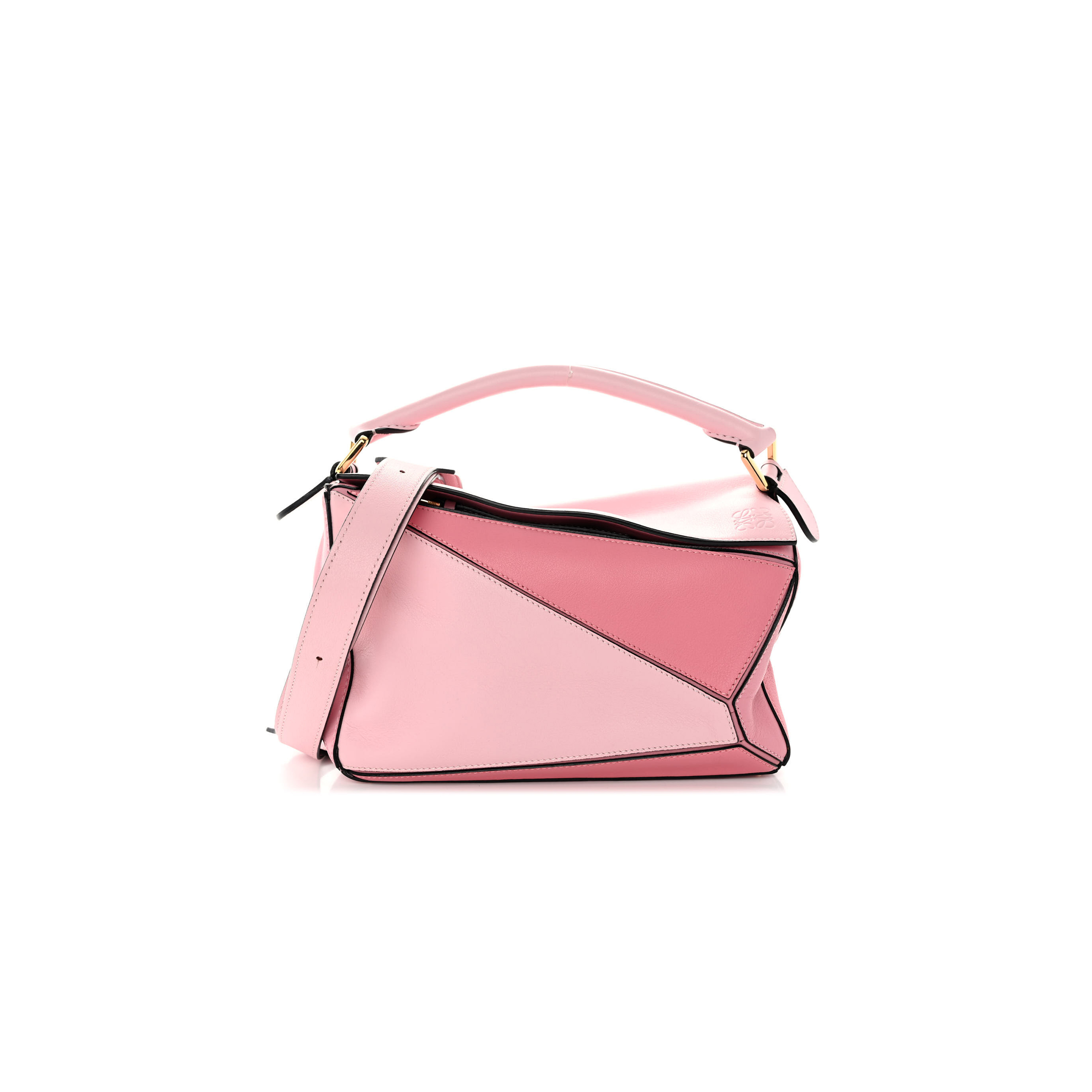 LOEWE CALFSKIN SMALL PUZZLE BAG ROSA (24*16.5*10.5cm)