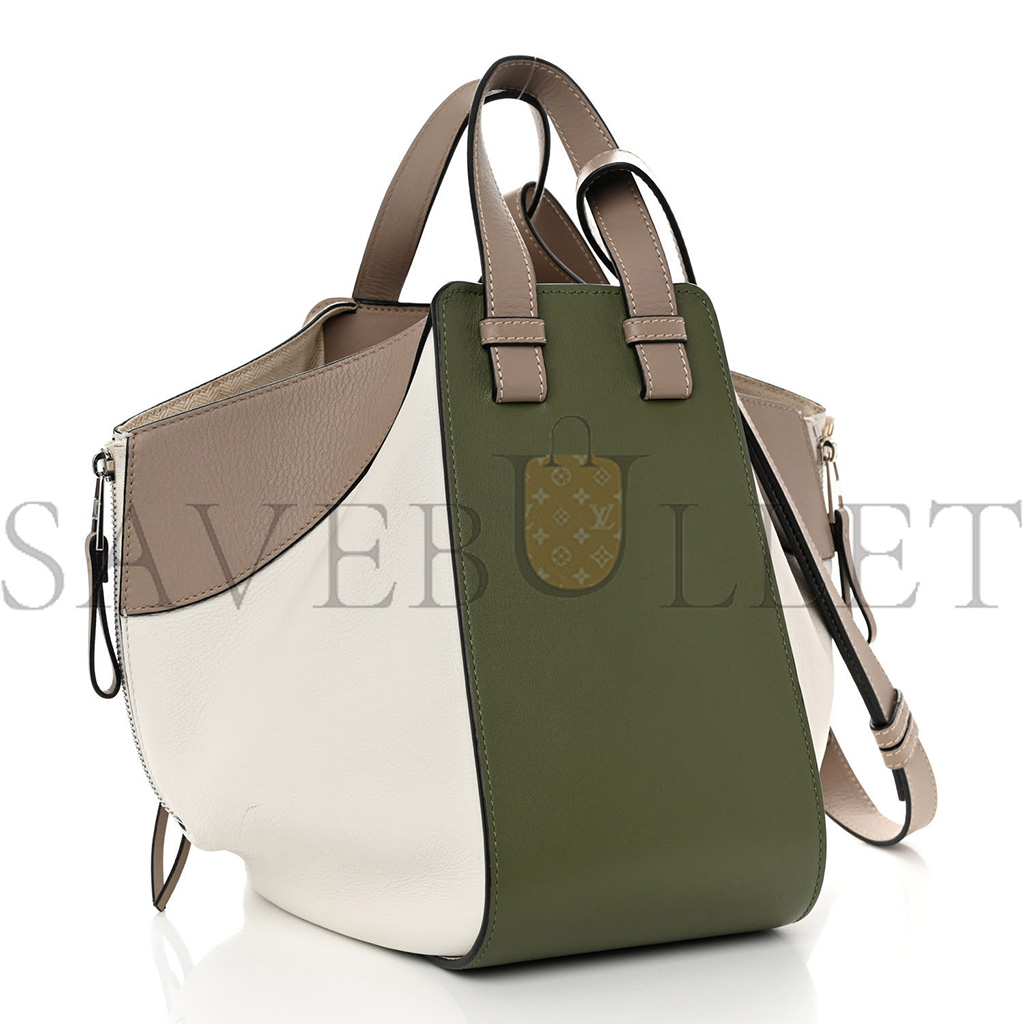 LOEWE CALFSKIN SMALL HAMMOCK SHOULDER BAG AVOCADO GREEN SAND (30*25*13.5cm)