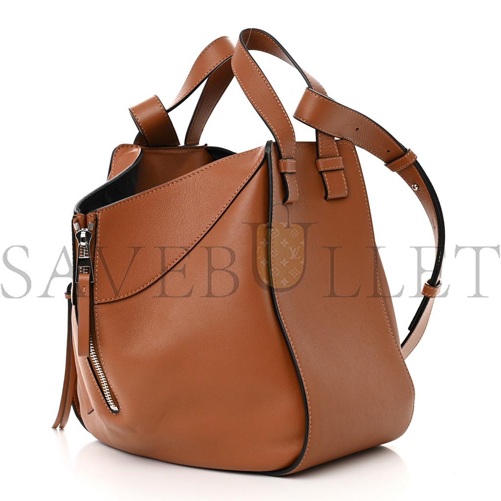 LOEWE CALFSKIN SMALL HAMMOCK SHOULDER BAG TAN (30*25*13.5cm)