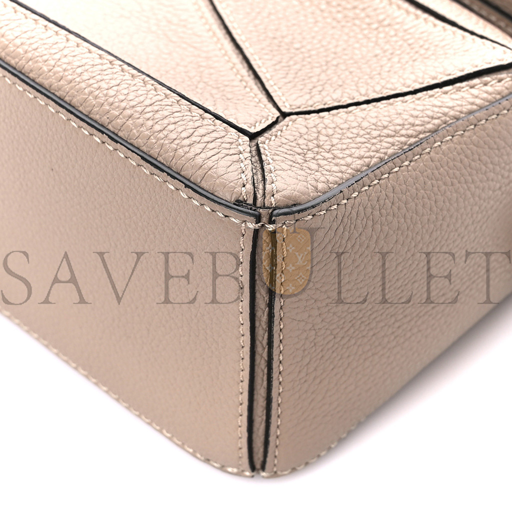 LOEWE CALFSKIN MINI PUZZLE BAG SAND MINK (18*12.5*8cm)