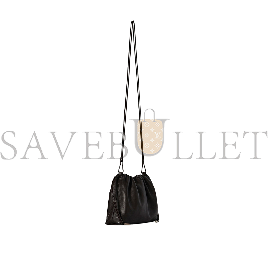 THE ROW ANGY BAG IN LEATHER DARK BROWN W1620L108DBAS (30*21*7cm)