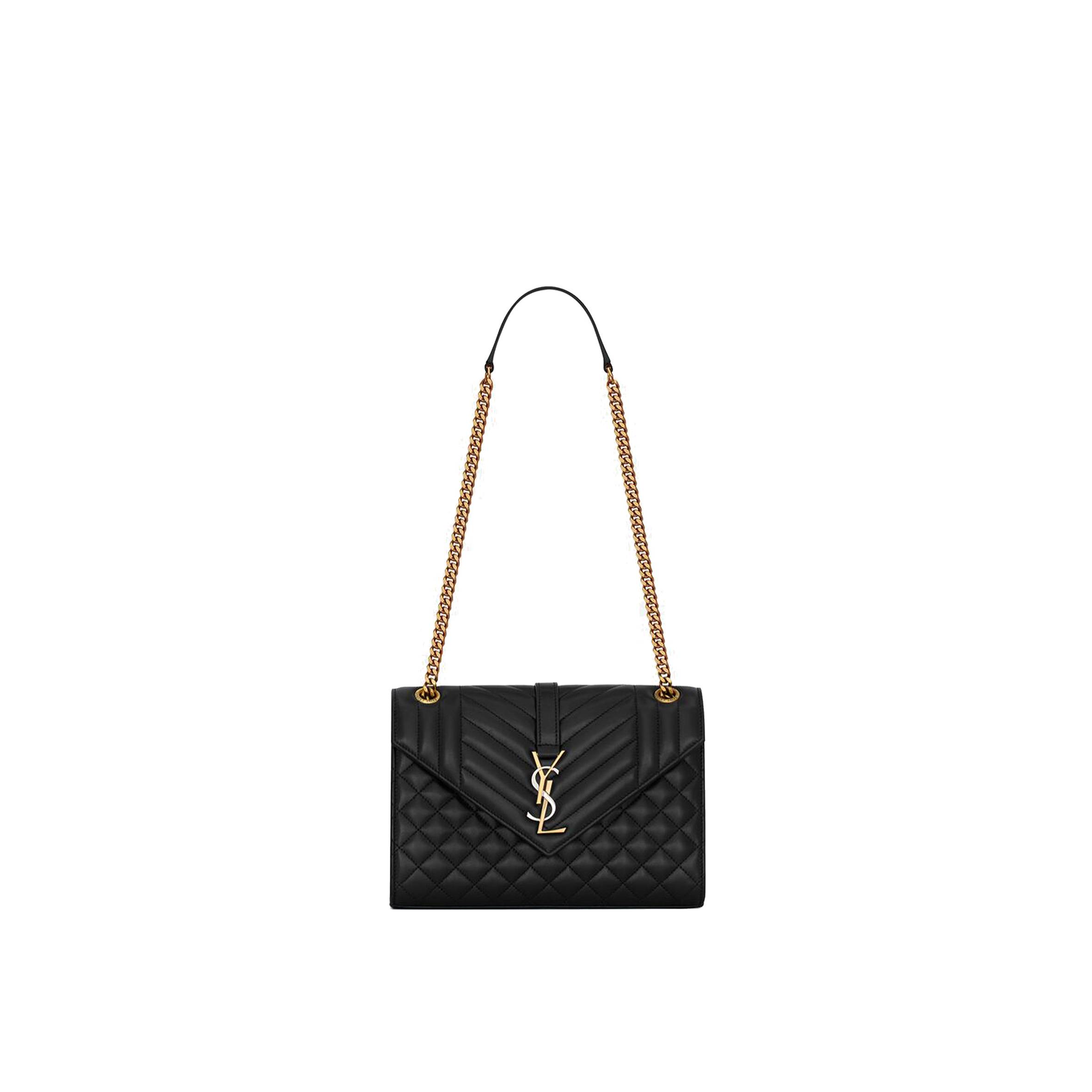 YSL ENVELOPE MEDIUM IN MIX MATELASS&EACUTE; LEATHER 600185AABZO1025 (24*17.5*6cm)