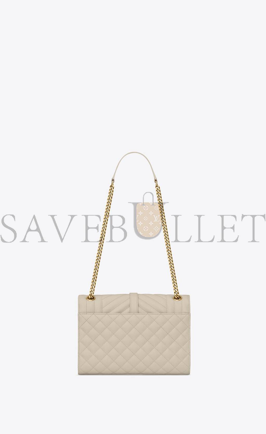 YSL ENVELOPE MEDIUM CHAIN BAG IN MIX MATELASSÉ GRAIN DE POUDRE EMBOSSED LEATHER 600185BOW919207 (24*17.5*6cm) YSL ENVELOPE MEDIUM CHAIN BAG IN MIX MATELASSÉ GRAIN DE POUDRE EMBOSSED LEATHER 600185BOW919207 (24*17.5*6cm)