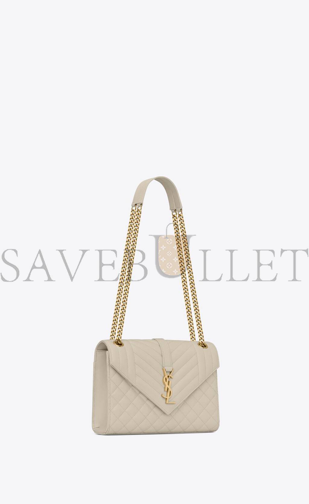 YSL ENVELOPE MEDIUM CHAIN BAG IN MIX MATELASSÉ GRAIN DE POUDRE EMBOSSED LEATHER 600185BOW919207 (24*17.5*6cm) YSL ENVELOPE MEDIUM CHAIN BAG IN MIX MATELASSÉ GRAIN DE POUDRE EMBOSSED LEATHER 600185BOW919207 (24*17.5*6cm)
