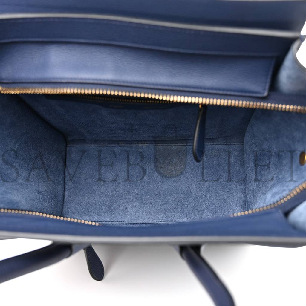 CELINE DRUMMED CALFSKIN MICRO LUGGAGE MARINE (26*25*13cm) CELINE DRUMMED CALFSKIN MICRO LUGGAGE MARINE (26*25*13cm)