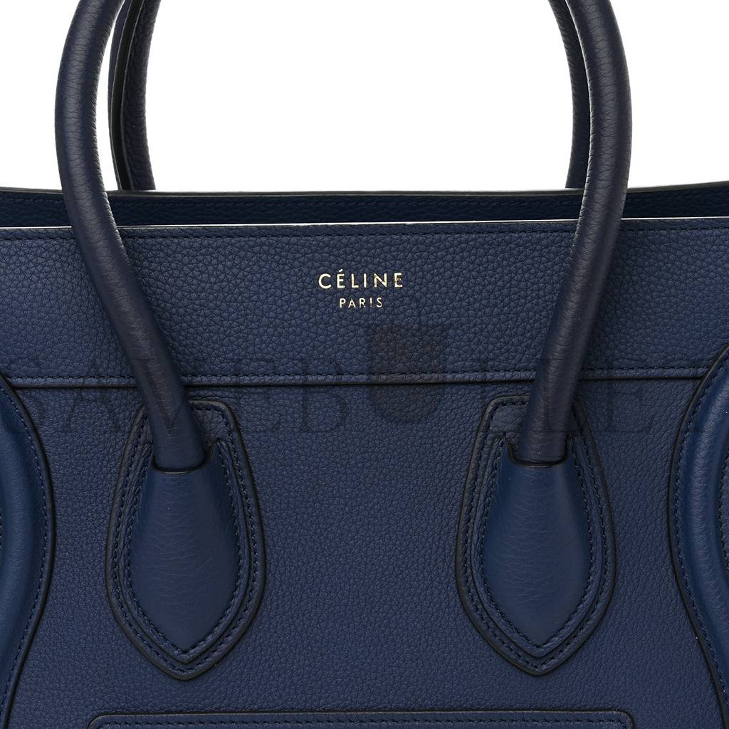 CELINE DRUMMED CALFSKIN MICRO LUGGAGE MARINE (26*25*13cm) CELINE DRUMMED CALFSKIN MICRO LUGGAGE MARINE (26*25*13cm)