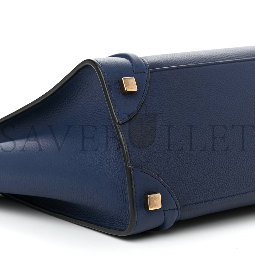 CELINE DRUMMED CALFSKIN MICRO LUGGAGE MARINE (26*25*13cm) CELINE DRUMMED CALFSKIN MICRO LUGGAGE MARINE (26*25*13cm)