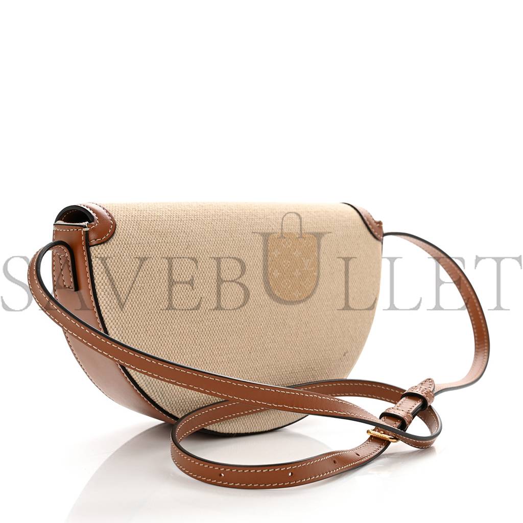 CELINE TEXTILE CALFSKIN TRIOMPHE BESACE NATURAL TAN (22*14*6cm) CELINE TEXTILE CALFSKIN TRIOMPHE BESACE NATURAL TAN (22*14*6cm)