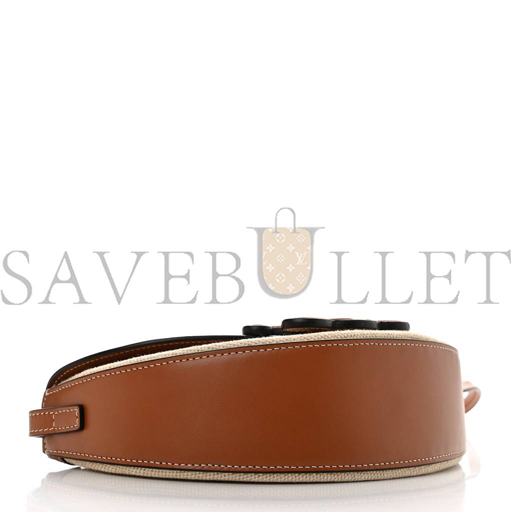 CELINE TEXTILE CALFSKIN TRIOMPHE BESACE NATURAL TAN (22*14*6cm) CELINE TEXTILE CALFSKIN TRIOMPHE BESACE NATURAL TAN (22*14*6cm)