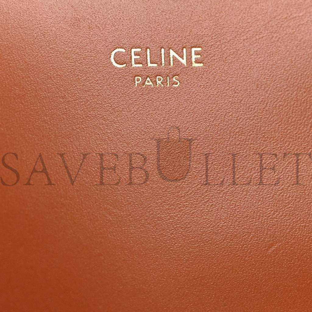 CELINE TEXTILE CALFSKIN TRIOMPHE BESACE NATURAL TAN (22*14*6cm) CELINE TEXTILE CALFSKIN TRIOMPHE BESACE NATURAL TAN (22*14*6cm)
