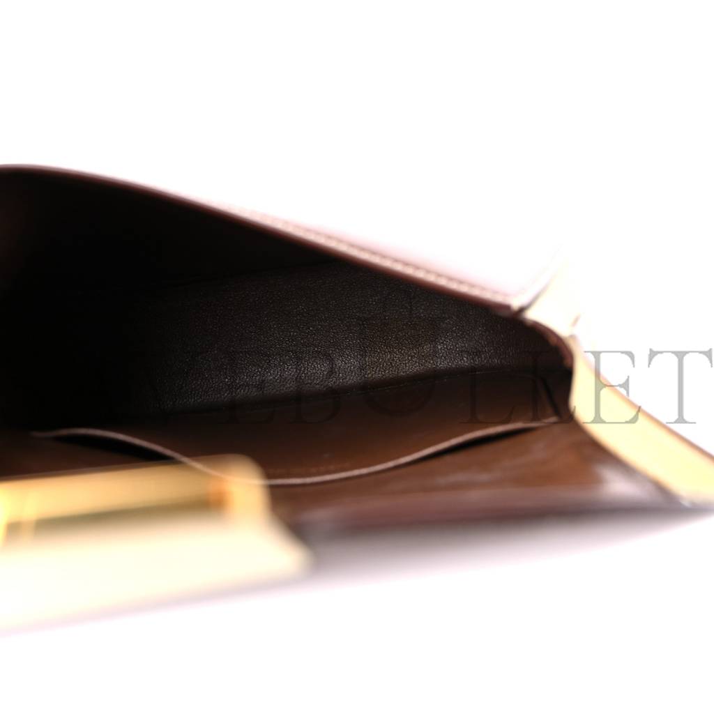 CELINE GLAZED CALFSKIN SMALL BI-COLOR TROTTEUR CHESTNUT (18*17*4cm) CELINE GLAZED CALFSKIN SMALL BI-COLOR TROTTEUR CHESTNUT (18*17*4cm)