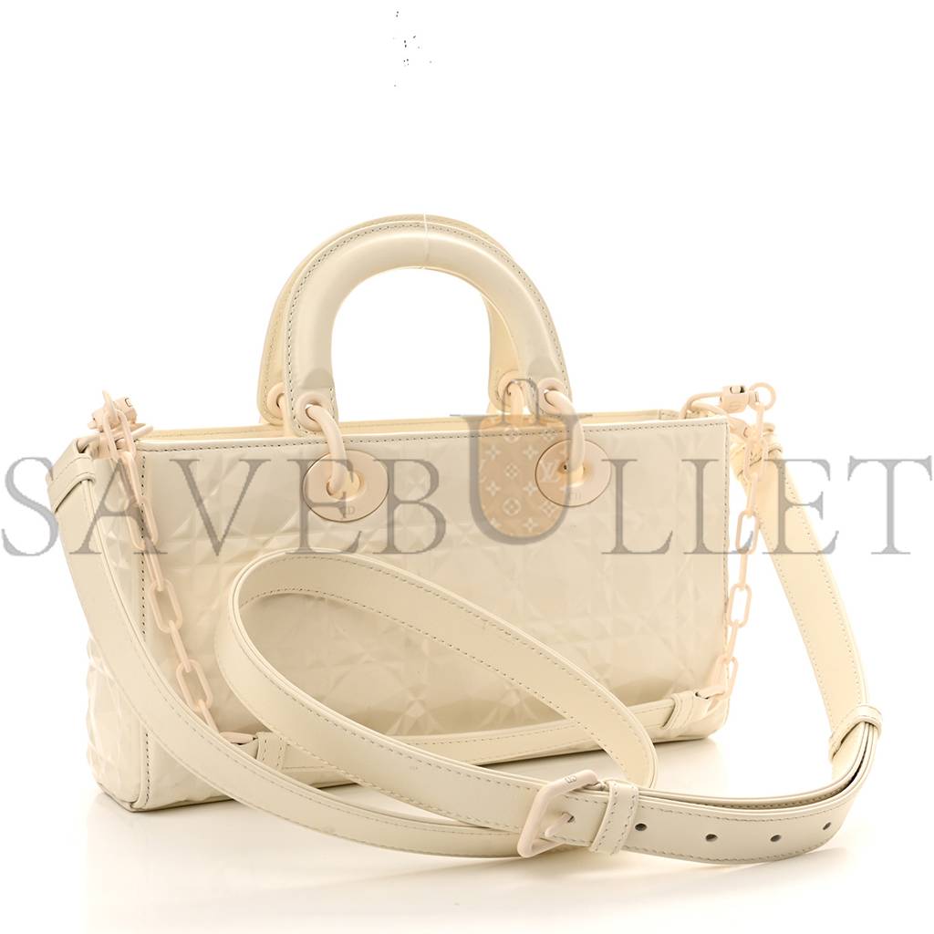 DIOR LAMBSKIN CANNAGE MEDIUM LADY D-JOY LATTE (26*14*5.7cm)